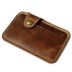 1pcs Retro Leather Card Wallet Men Business Bank Card Holder Thin Credit Card Case Convenient Small Cards Pack Cash Pocket