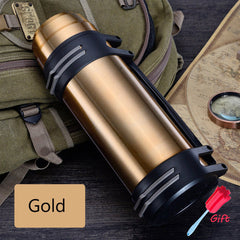 Efficient Insulation Thermos Travel Hiking Office Stainless Steel Thermo Cup Leakproof Portable High Capacity Coffee Vacuum cup